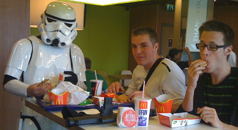 Stormtrooper Spotted in McDonald's